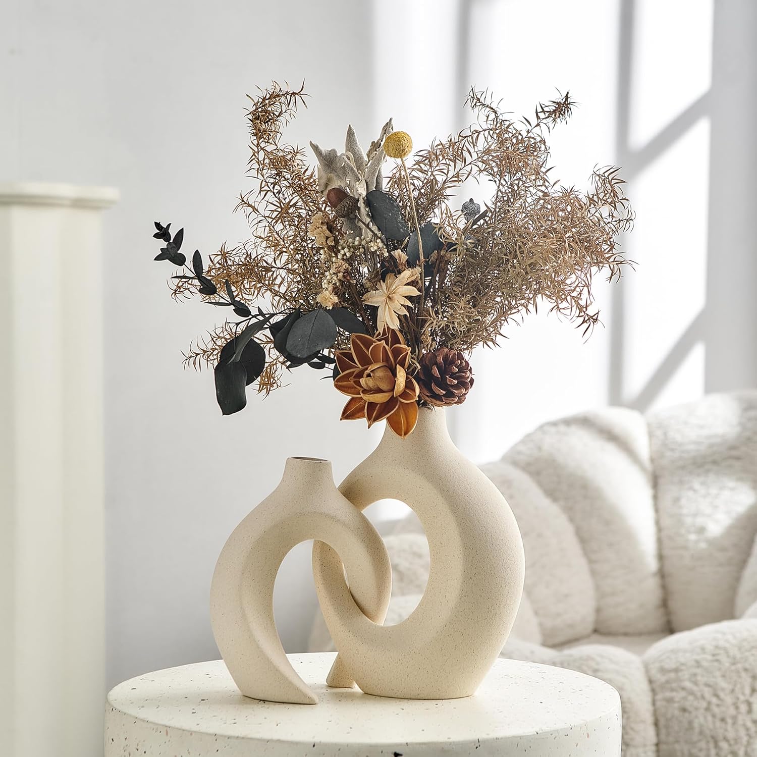 BowLift | European White Ceramic Vase Set