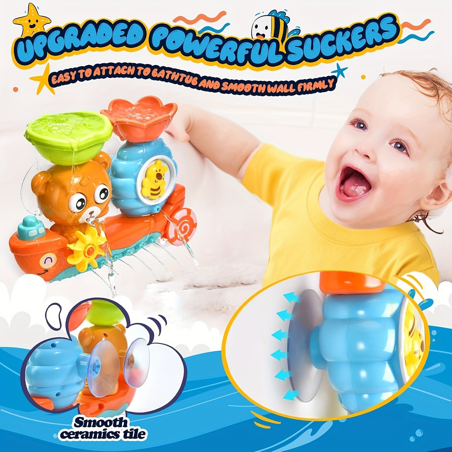 BowLift | Baby Bath Toy Floating Bear Boat