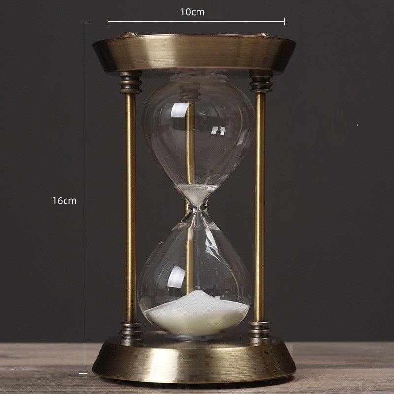 BowLift | 3/5/10 Minutes Retro Metal Craft Hourglass Pendulum Home Office Desktop Arrangement Ornament Sand Timer Sand Glass Decoration
