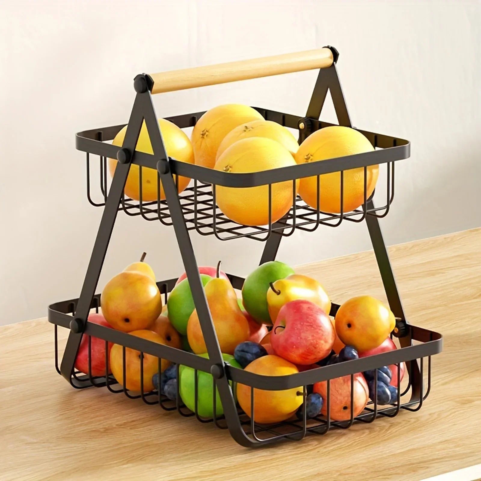 BowLift | 3-Tier Fruit Basket Stand – Space-Saving Kitchen Storage
