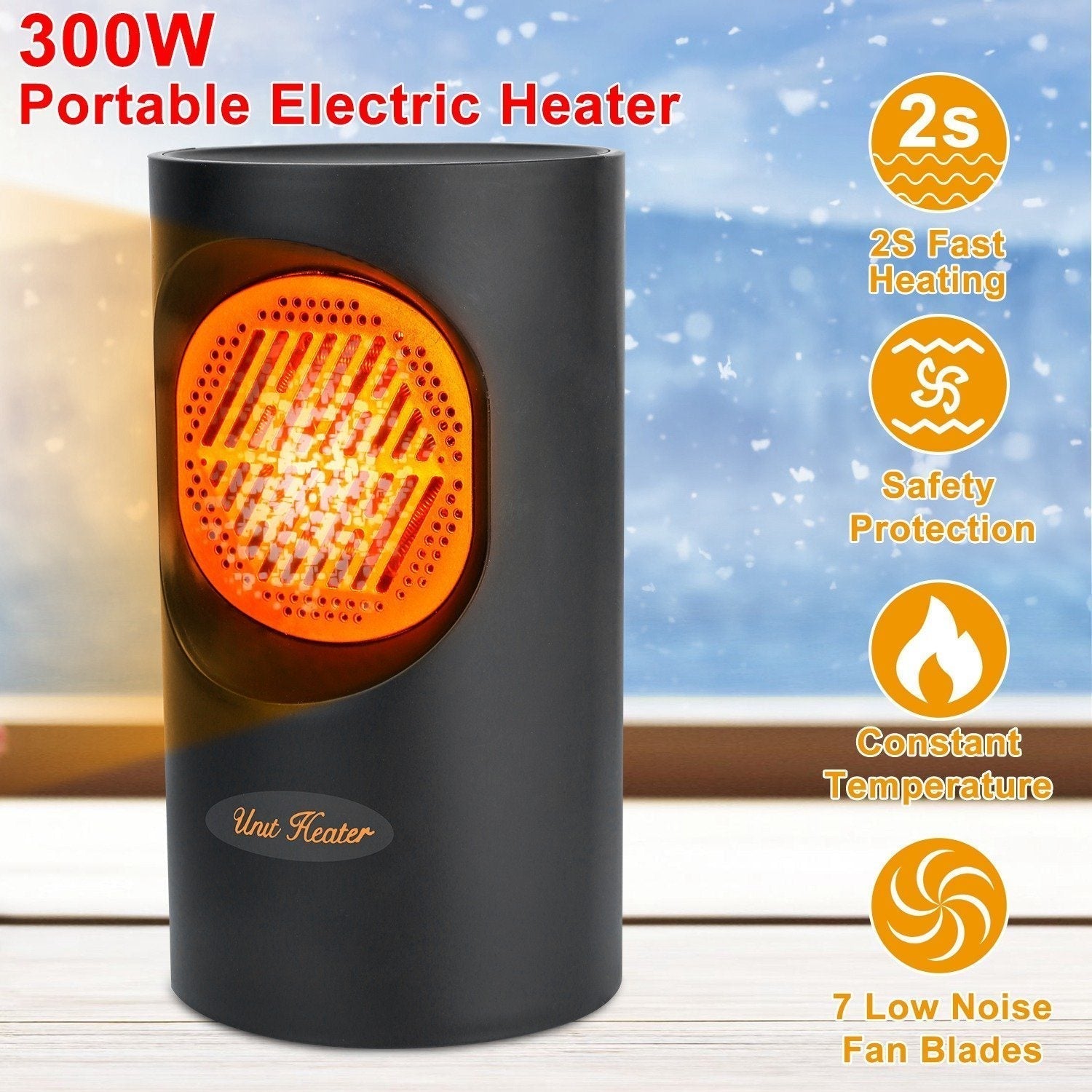BowLift | 300W Portable Electric Mini Heater