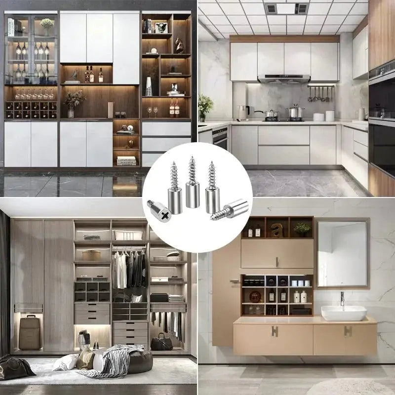 BowLift | 30+50 | Self-tapping screws for cabinets & shelves – No drilling needed