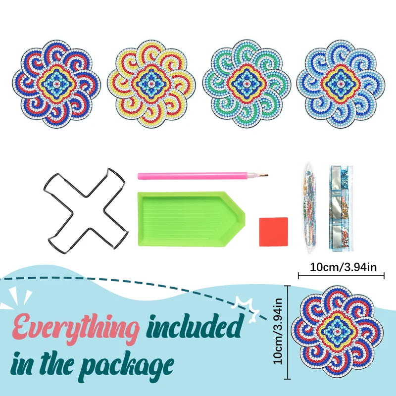 BowLift | Diamond Crafts Coaster Diamond Painting Coaster (Mandala)