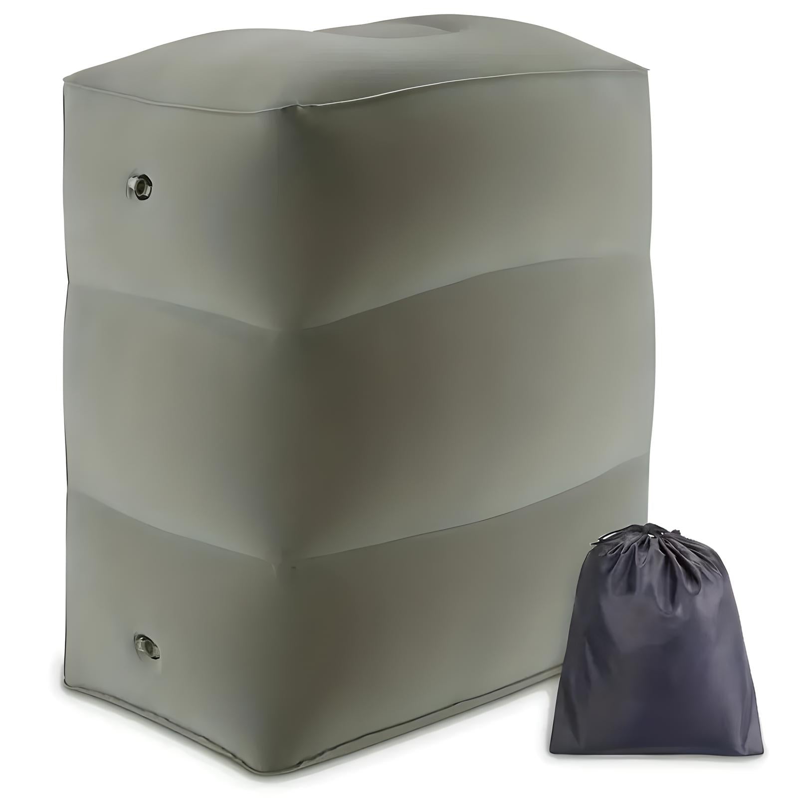 BowLift | Inflatable Travel Footrest | Ergonomic, Adjustable Height & Compact for Planes, Trains, Buses & Office Use