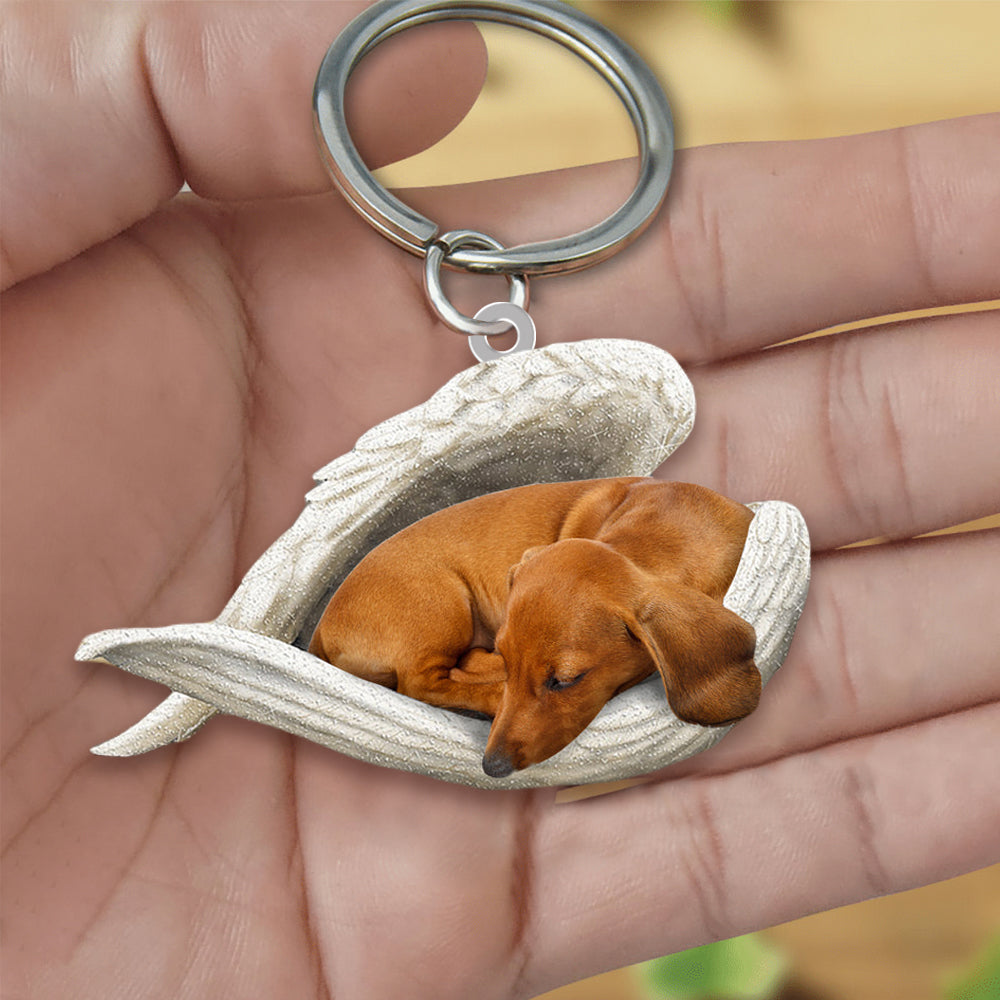 BowLift | Dachshund Sleeping Angel Acrylic Keychain