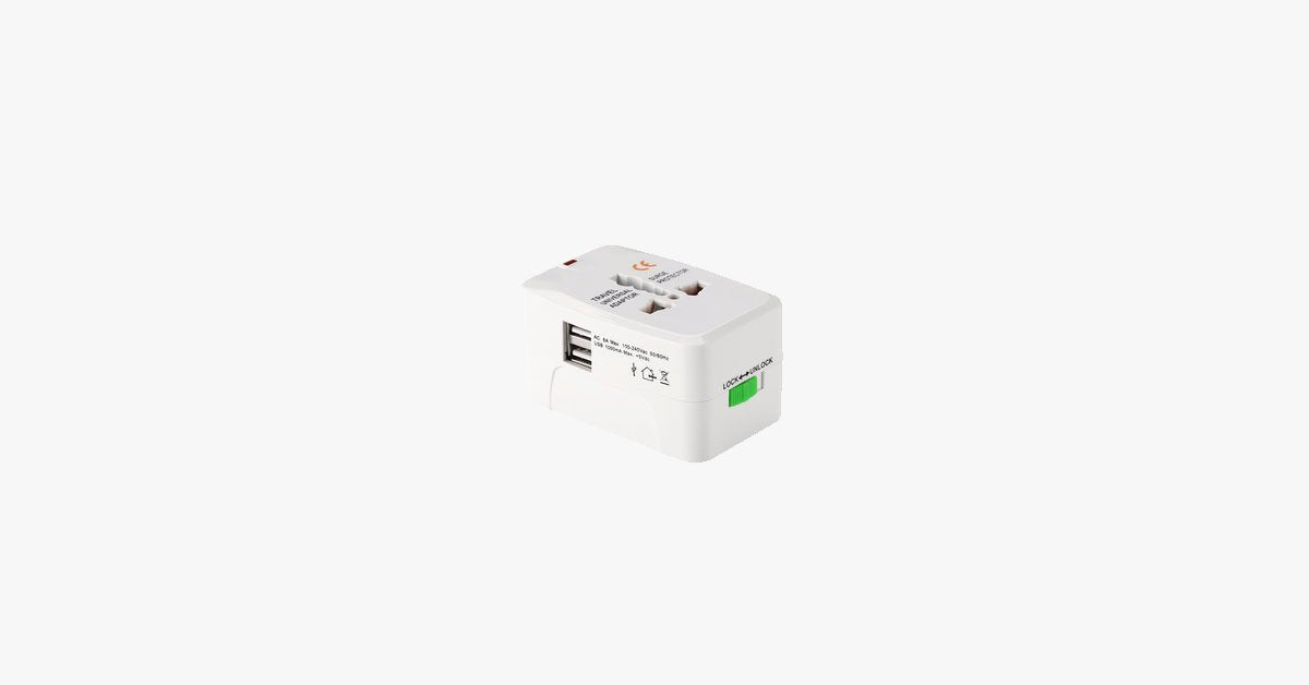 BowLift | International plug adapter - All-in-One CE, RoHS certified USB power plug