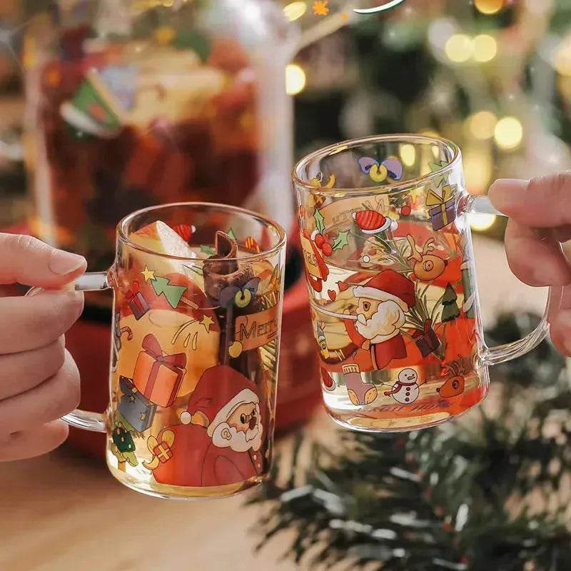 BowLift | 2025 Christmas Gift High Beauty Creative Cup Christmas Snowman Glass Cup High Temperature Resistant