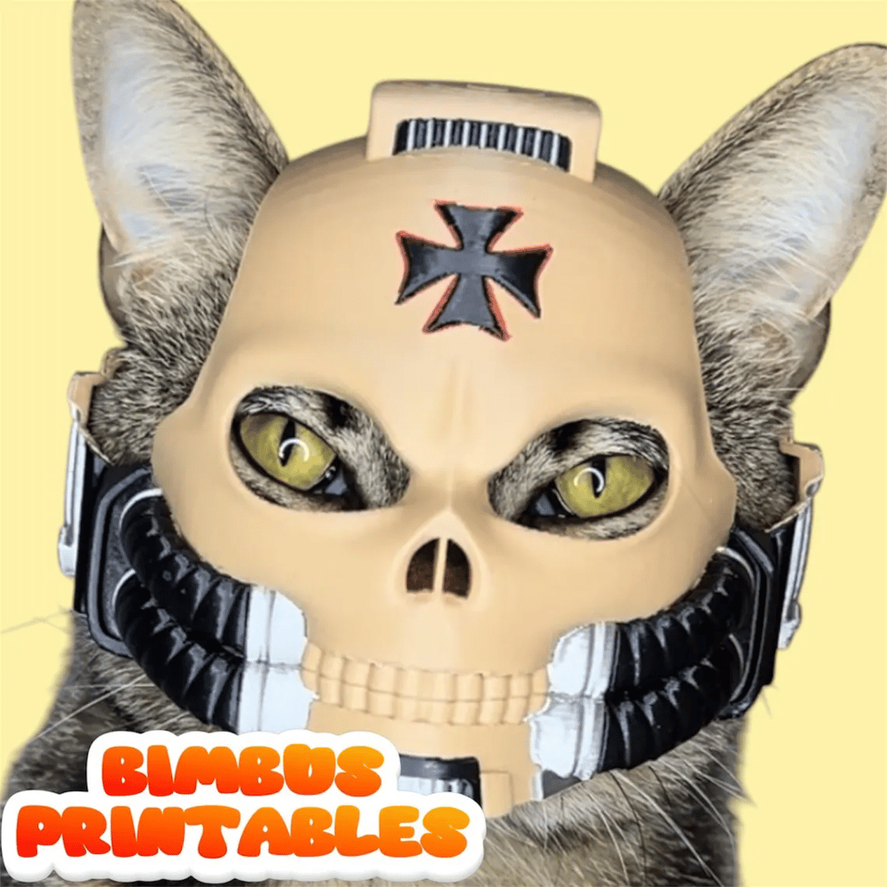 BowLift | Cat Skull Helmet — Lightweight Sci-Fi Pet Armor for Cosplay