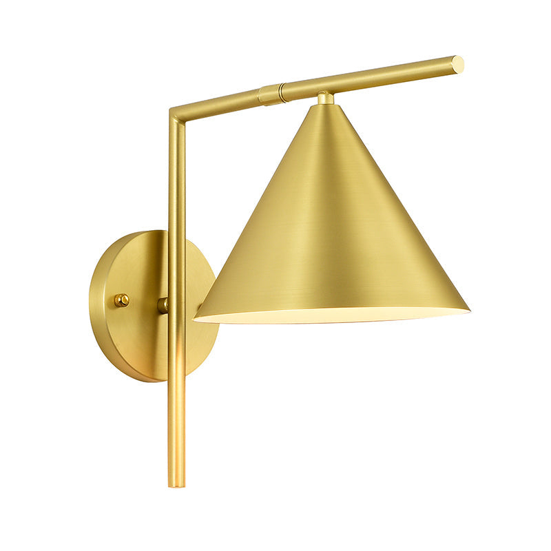 BowLift | Conical Wall Application Lighting Contemporary Metal 1 Head Black/White/Gold Wall Lamp for Bedroom
