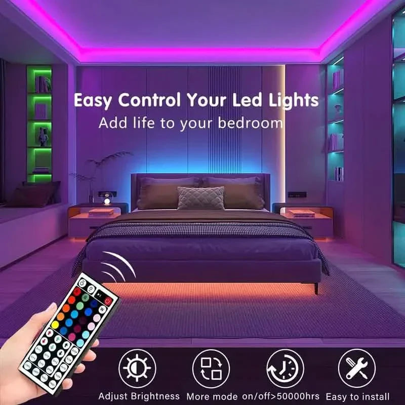 BowLift | 33Ft LED strip lights with IR 44-key remote control