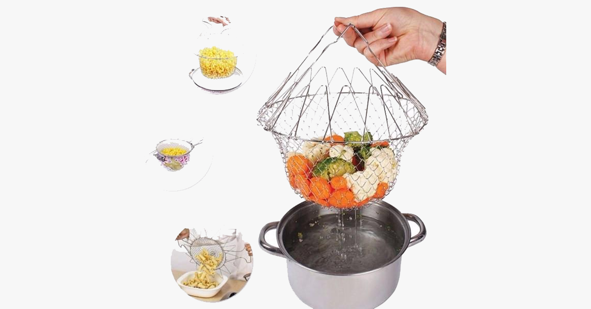 BowLift | Folding Frying Basket Kitchen Appliance – Efficient Cooking Like Never Before!