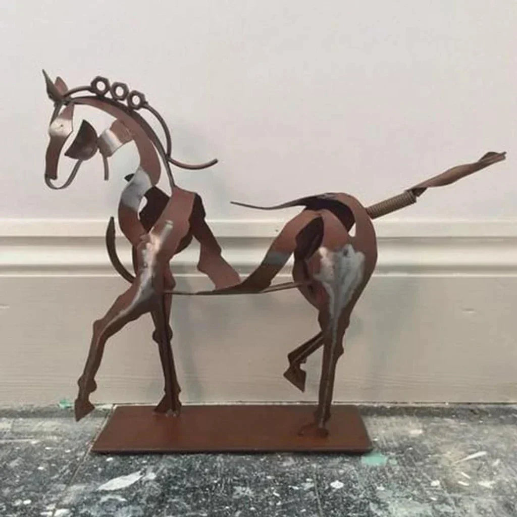BowLift | Horse Sculpture - AdonisMetal - Rustic Elegance - Timeless Decorative Piece