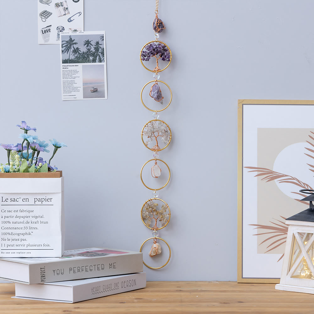 BowLift | Crystal Tree of Life 6 Rings Wall Decor Ornament