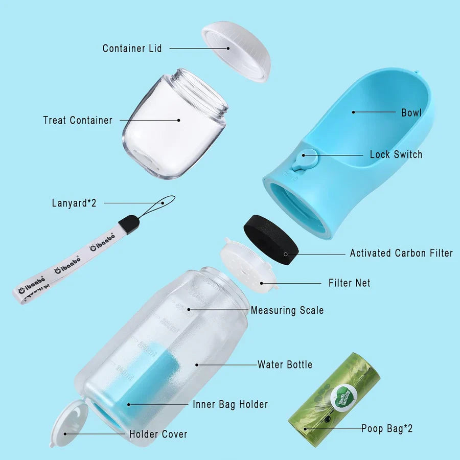 BowLift | Dog Water Bottle With Food Container