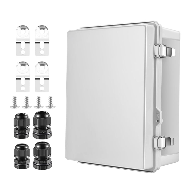 BowLift | 16.1" x 12.2" x 7.1" ABS Plastic Electrical Enclosure Outdoor Waterproof Junction Box IP67 Dustproof