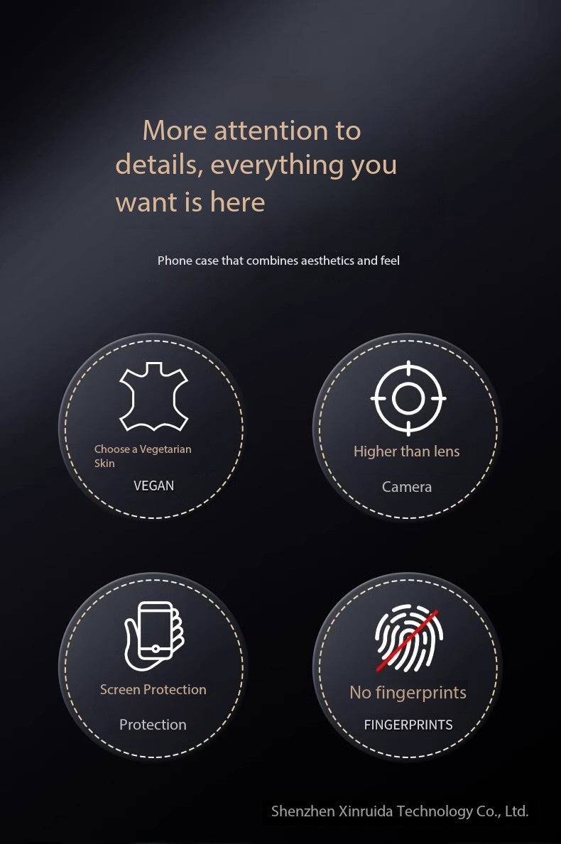 For 17ProMax Magnetic Bracket Phone Case High-end Business Leather Case