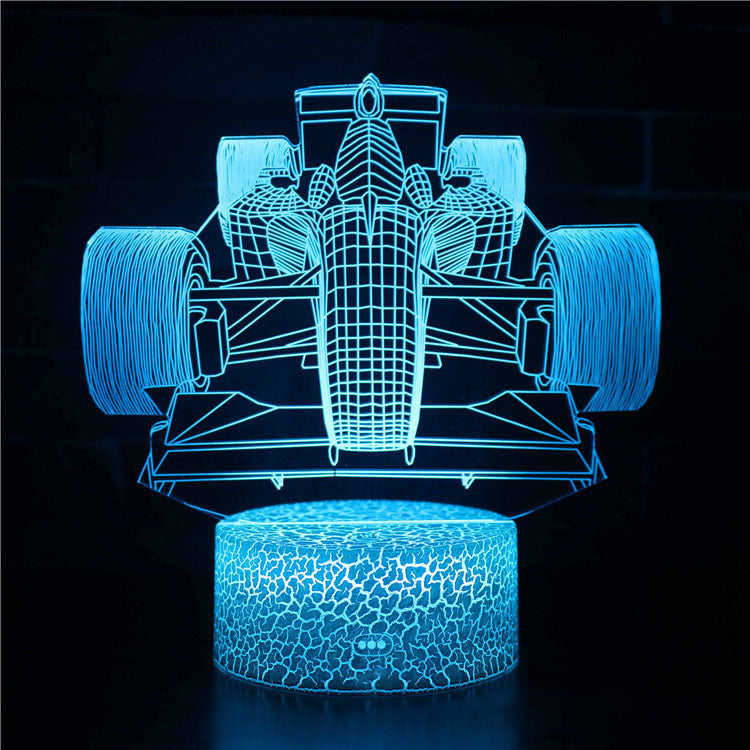 Sports car series 3d night light LED stereo light illusion lamp USB bedside table lamp modeling lamp dimming