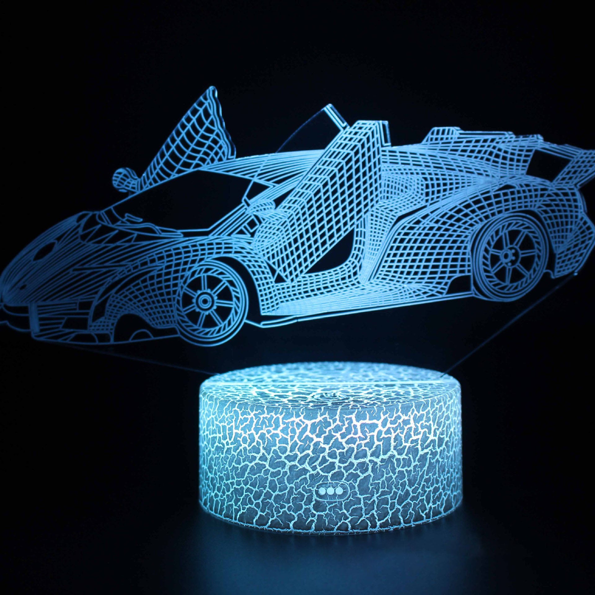 Sports car series 3d night light LED stereo light illusion lamp USB bedside table lamp modeling lamp dimming