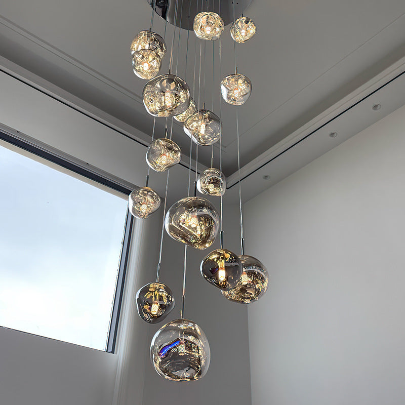 Post-modern lava chandelier creative clothing store bar table lamp villa duplex building living room dining room stairwell chandelier