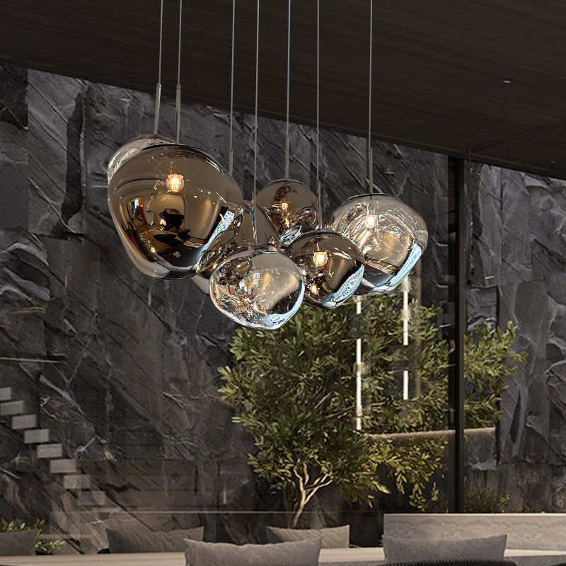 Post-modern lava chandelier creative clothing store bar table lamp villa duplex building living room dining room stairwell chandelier