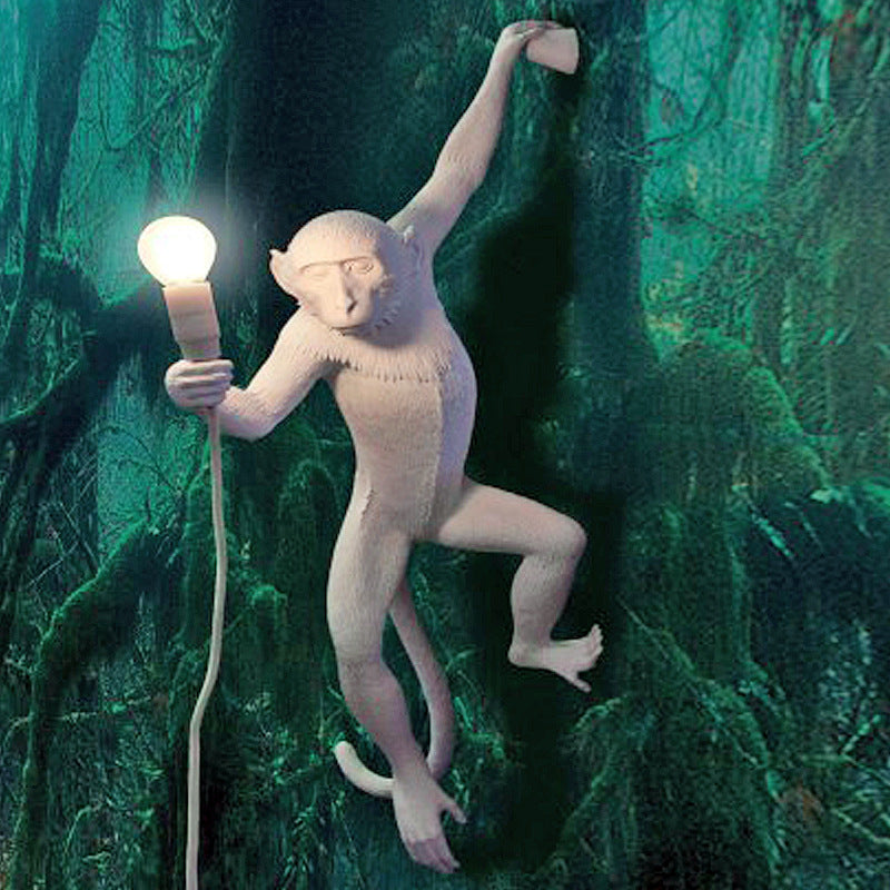 Creative Industrial Wind Animal Monkey Lamp Living Room Dining Room Bedroom Chandelier Table Lamp Wall Lamp