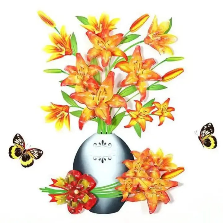 BowLift | 3D-Vase-Wall-Sticker – Removable Flower Decoration