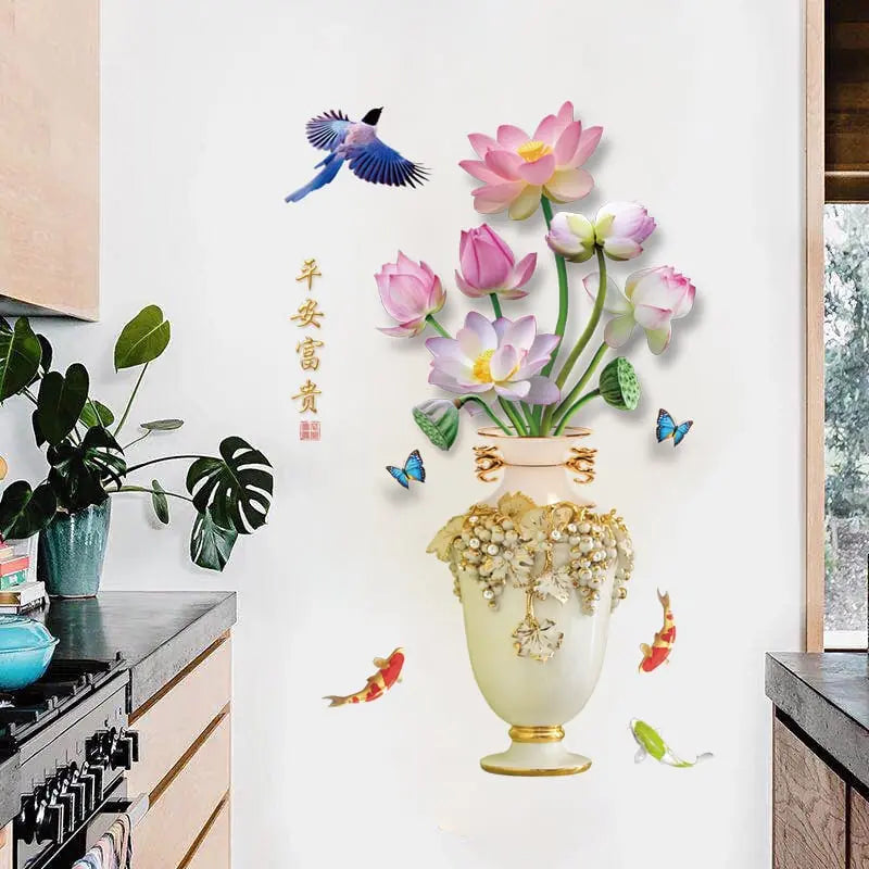 BowLift | 3D Wall Sticker Vase – Large Decor Made of Eco-Friendly PVC