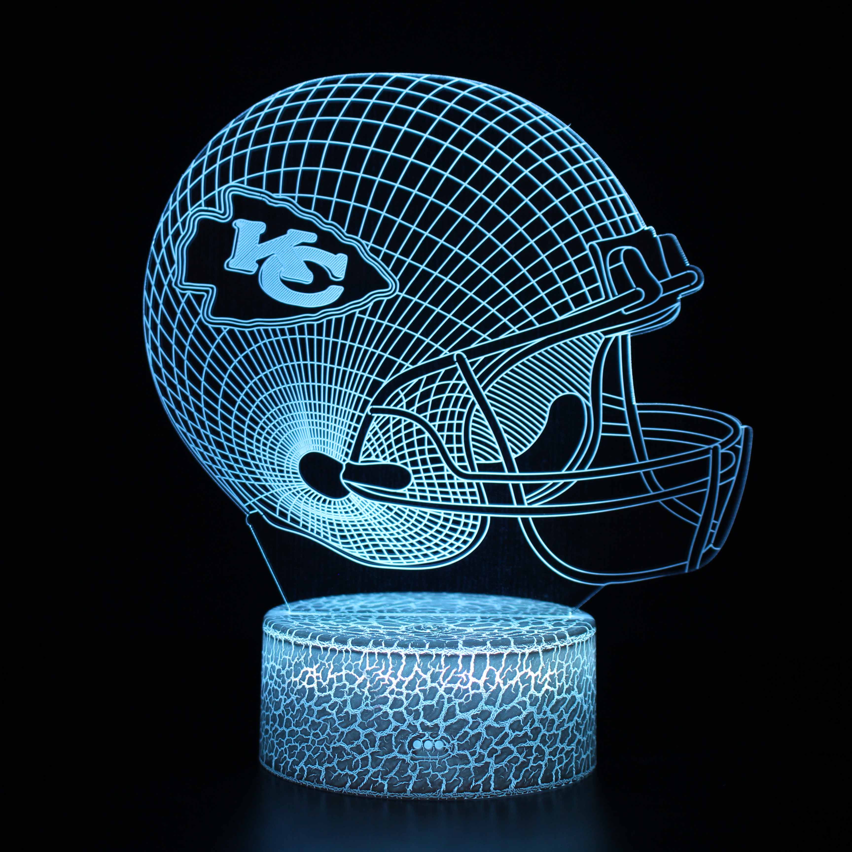 BowLift | Kansas City Chiefs Football Helmet 3D Optical Illusion Lamp