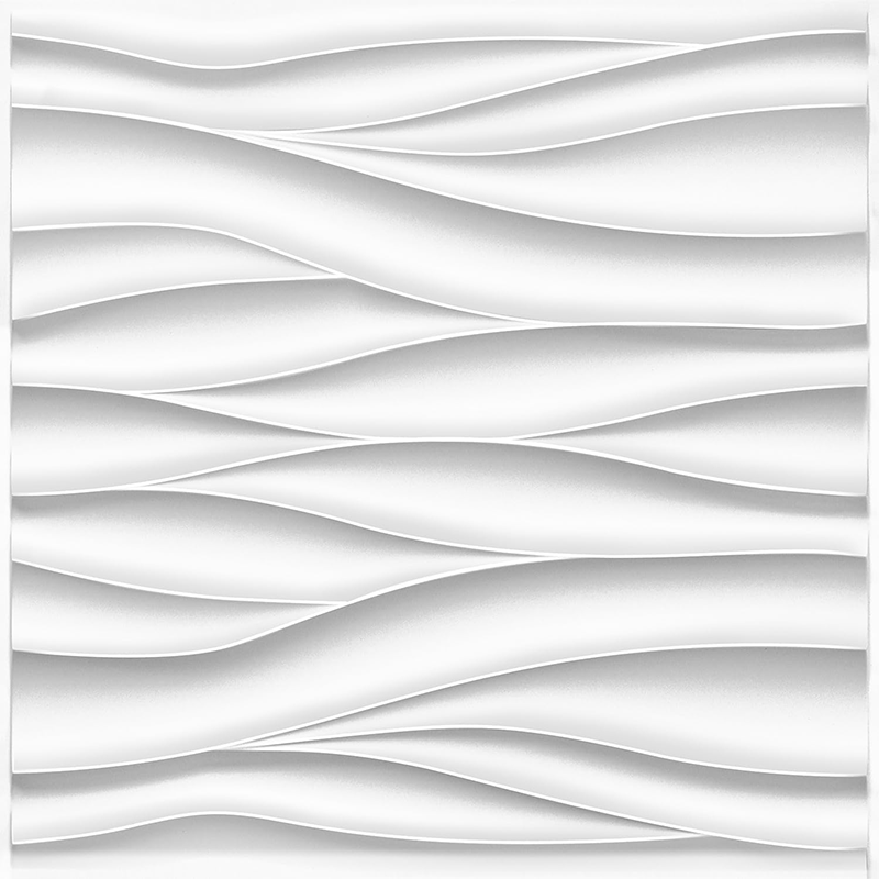 BowLift | Wave Wall Panels for Interior Wall Decoration, White 3D Wall Panel Decorative Wall, Paintable 3D Wall Decorative Covering Panels for Living Room Bedroom, Pack of 12