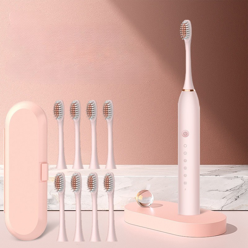 BowLift | GlowSmile Sonic Toothbrush – Rechargeable with 5 Modes and 8 Brush Heads