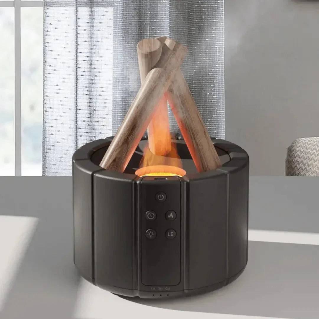 BowLift | Flame Air Humidifier with LED – Ultrasonic Diffuser & Aromatherapy with Fireplace Effect