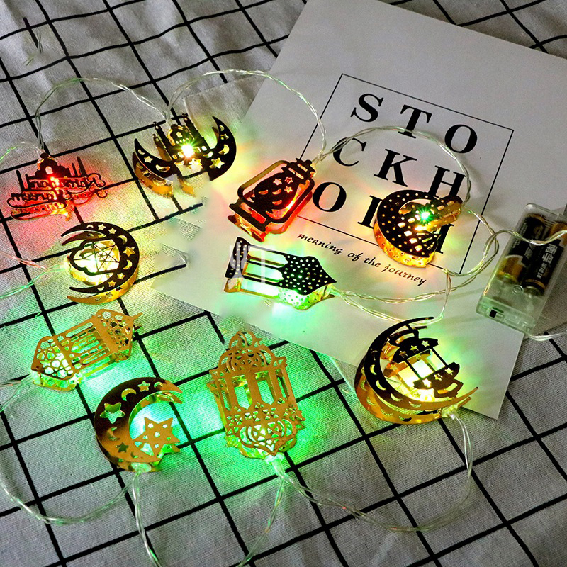 BowLift | Colorful LED Light String – Decorative Lights with Moon and Lantern Motifs for Home and Garden