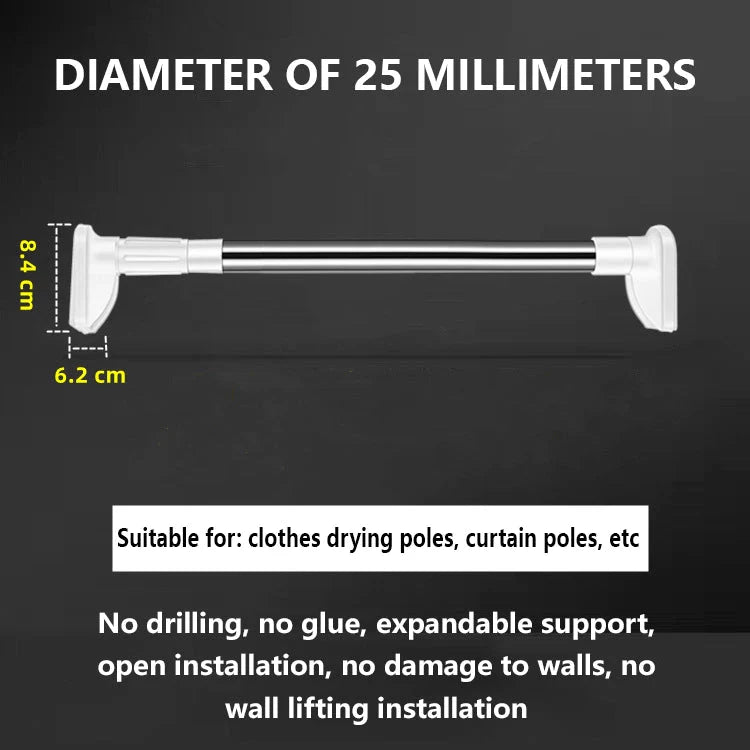 BowLift | Adjustable Drill-Free Rod – Stainless Steel Curtain Rod