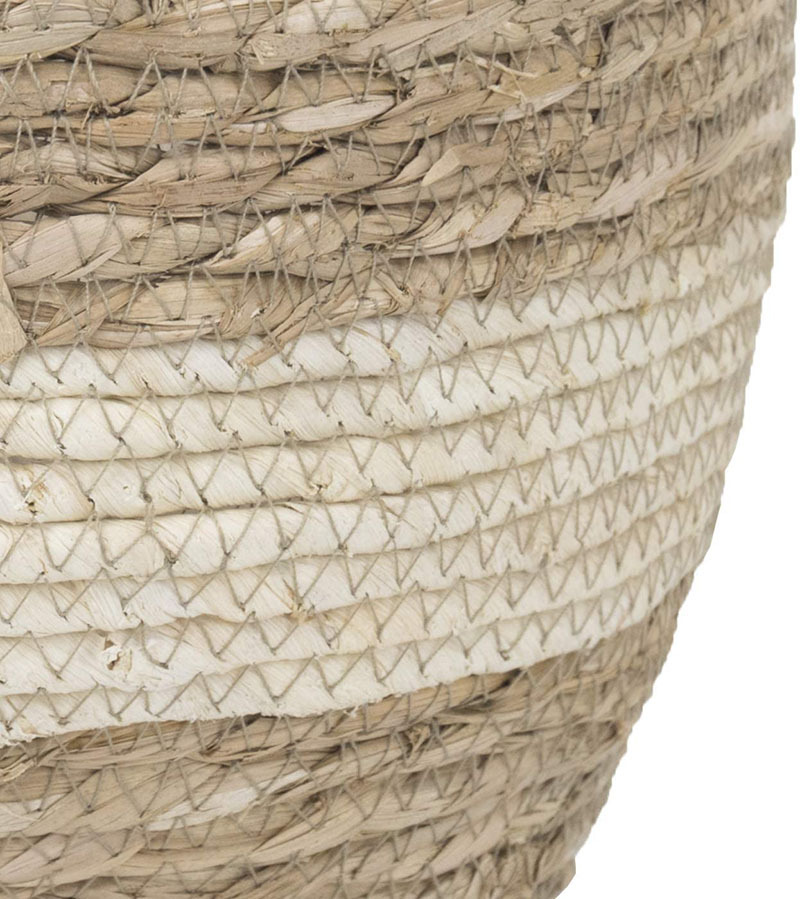 BowLift | Decorative plant baskets made of seagrass in a set of 3 – Handwoven flower pots with foil insert