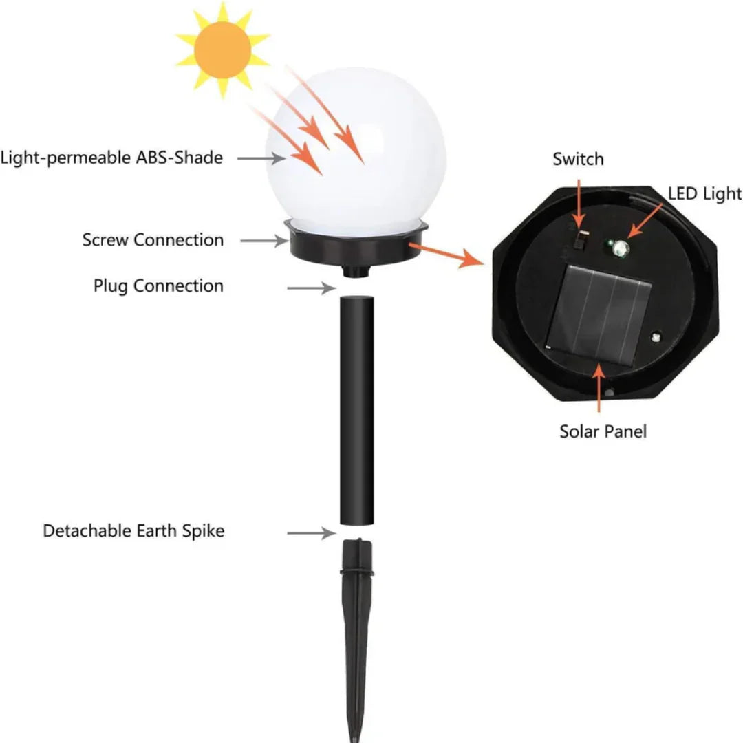 BowLift | 3-piece set waterproof LED solar lights for the garden