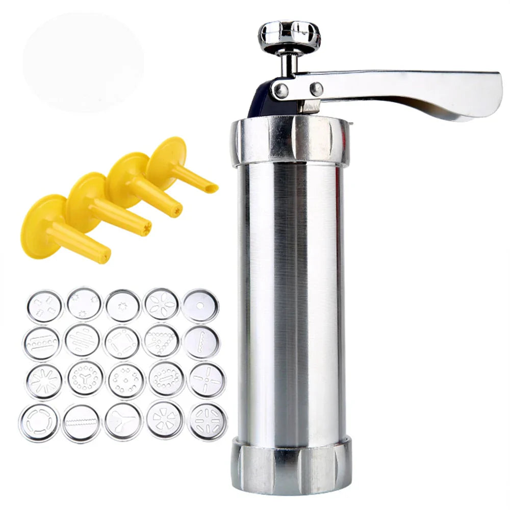 BowLift | Cookie press made of stainless steel with attachments for creative cookies and pastries