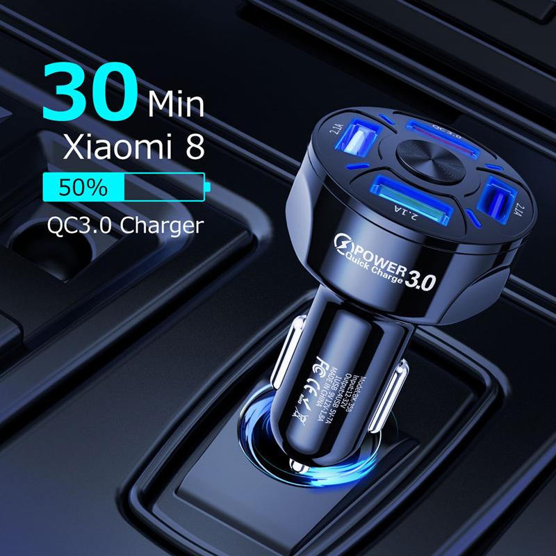 BowLift | 4 Ports USB Car Charger Fast Charging