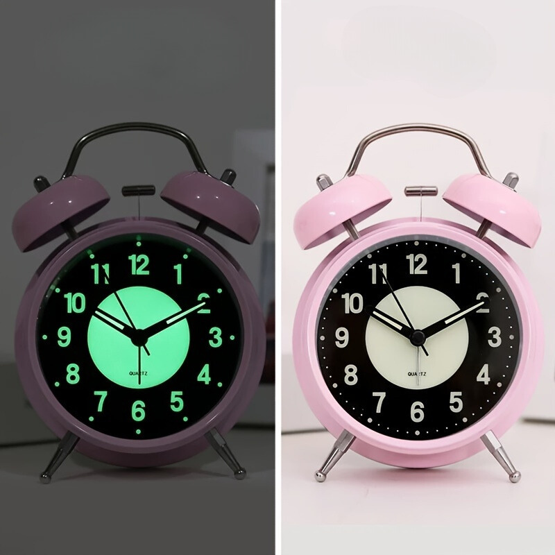 BowLift | LuminousTime - Elegant Metal Alarm Clock with Gentle Lighting for Peaceful Mornings and Nights