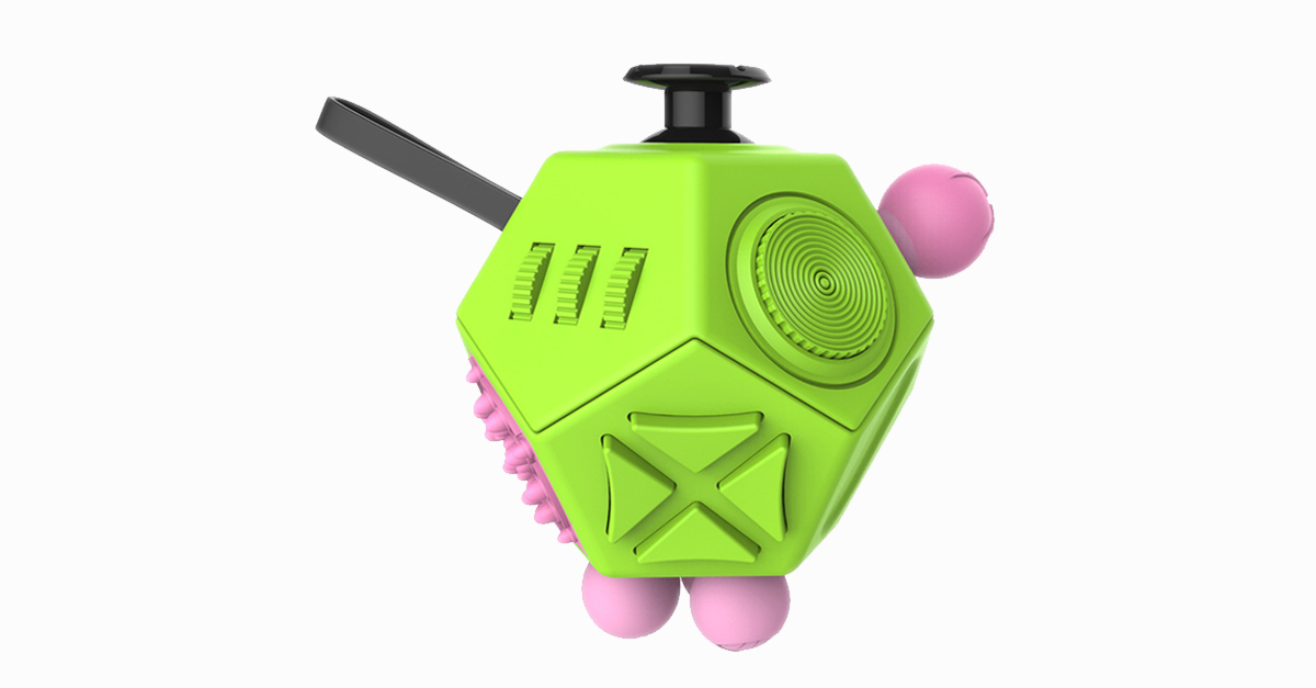 BowLift | Fidget Dodecagon – 12-Sided Fidget Cube Relieves Stress and Anxiety Reduces Depression Cube for Children and Adults with ADHD ADD OCD Autism