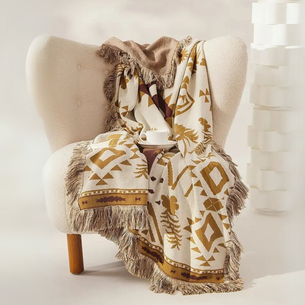 BowLift | Azura Boho Geometric Knit Blanket