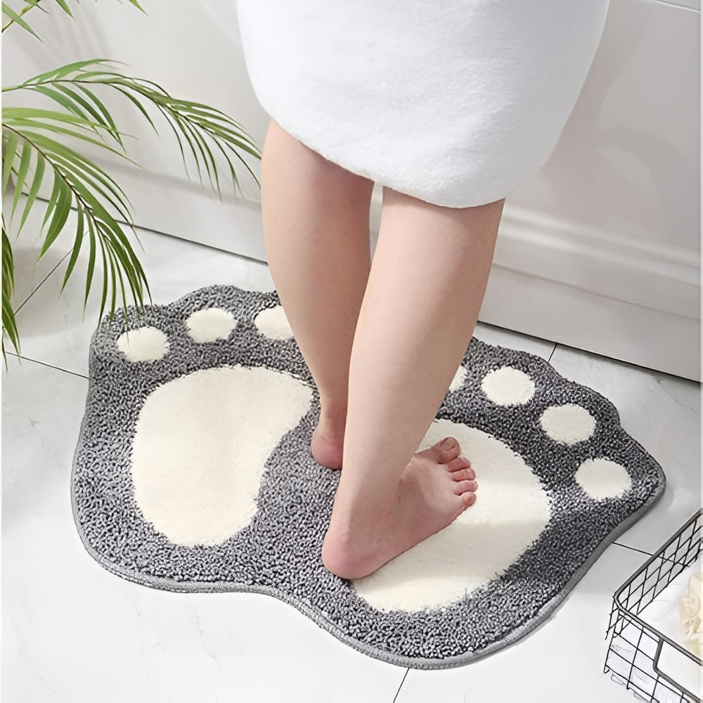 BowLift | Cute Paw Print Bath Mat