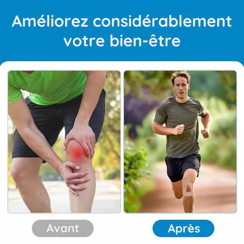 BowLift | Pre-Cut Knee Support Tape | Breathable Cotton | Elastic & Water-Resistant Adhesion