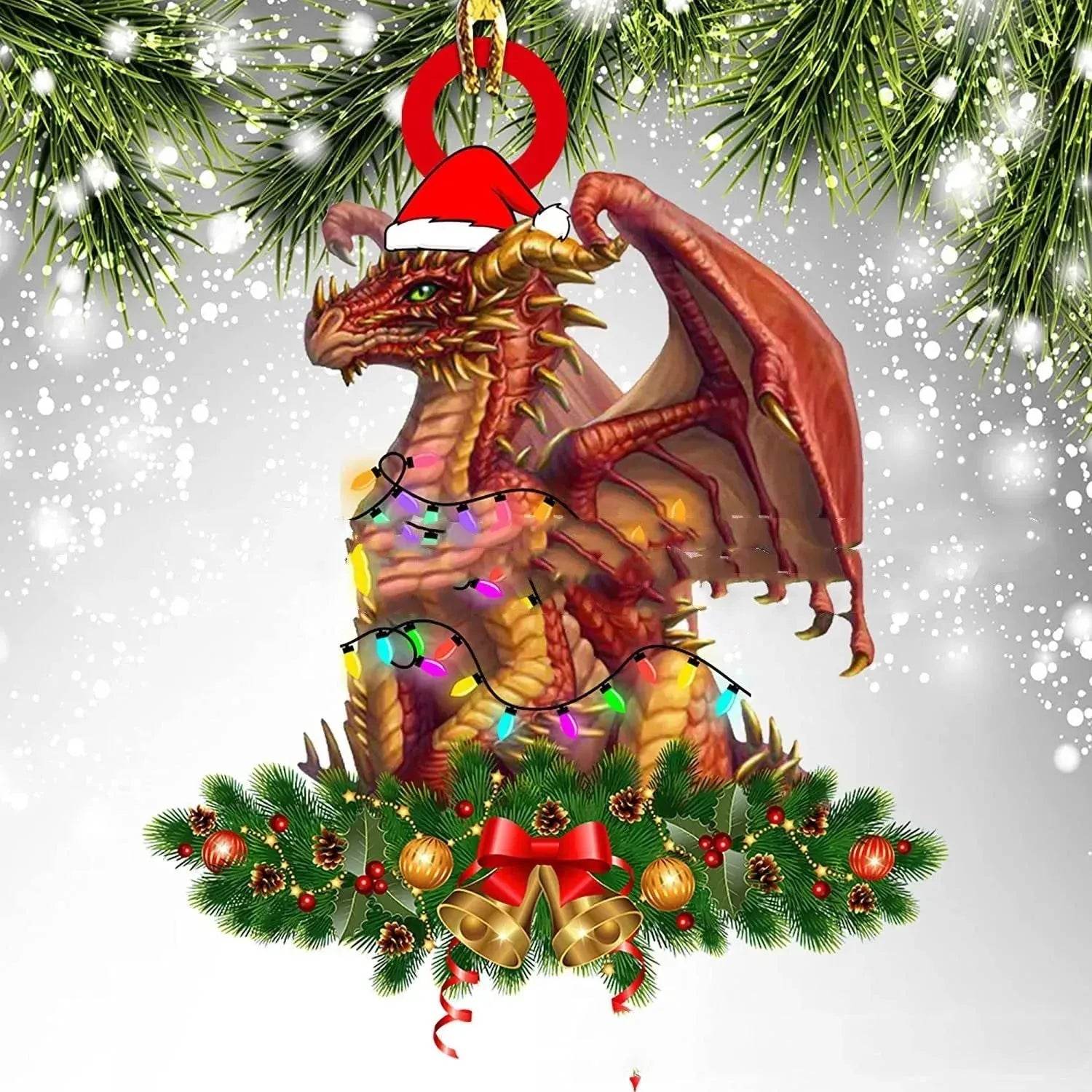 BowLift | Dinosaur Dragon Egg Christmas Decorations Pendant Acrylic