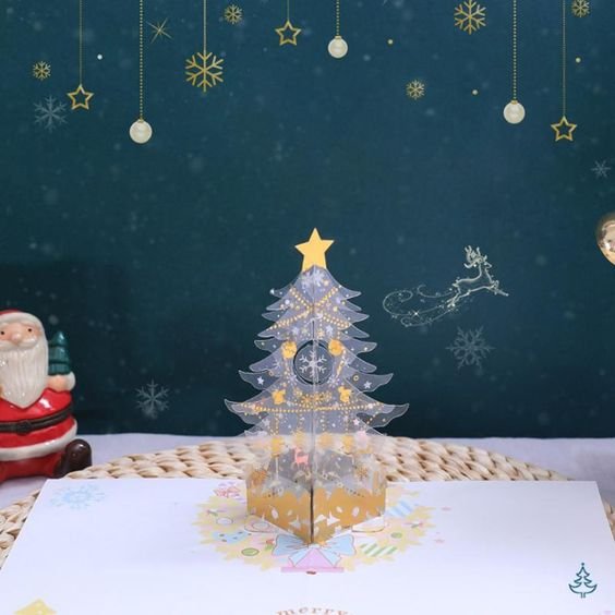 BowLift | Pop Up Christmas Tree Card - 3D Merry Christmas Greeting Card