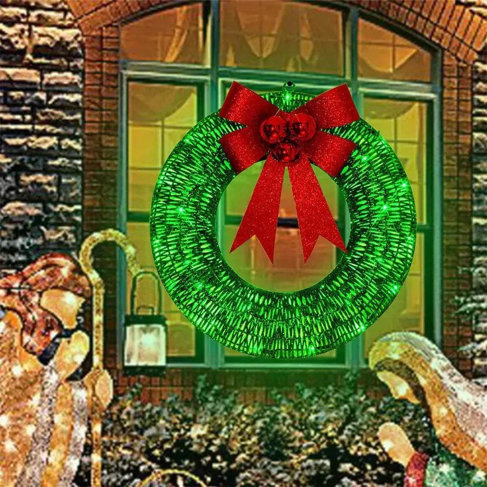 BowLift | Front Door Wreath Bowknot Luminous LED Light Christmas Garland