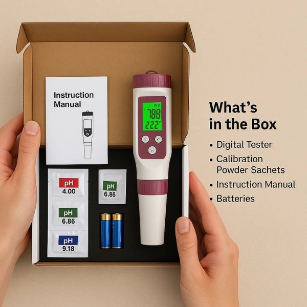 BowLift | Digital Pool Tester – Measuring device for pH and chlorine for easy pH measurement in pool water