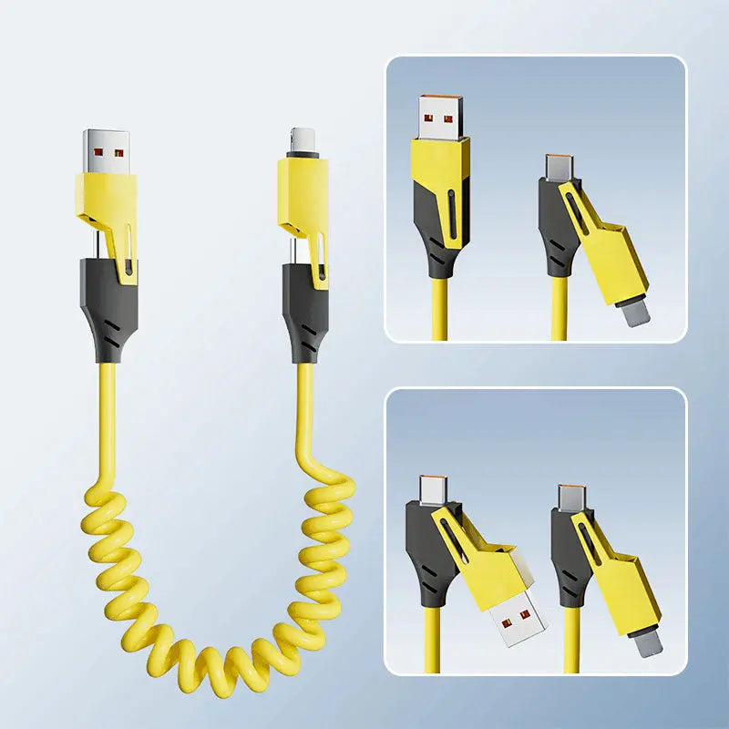 BowLift | 4-in-1 retractable charging cable for ultra-fast charging