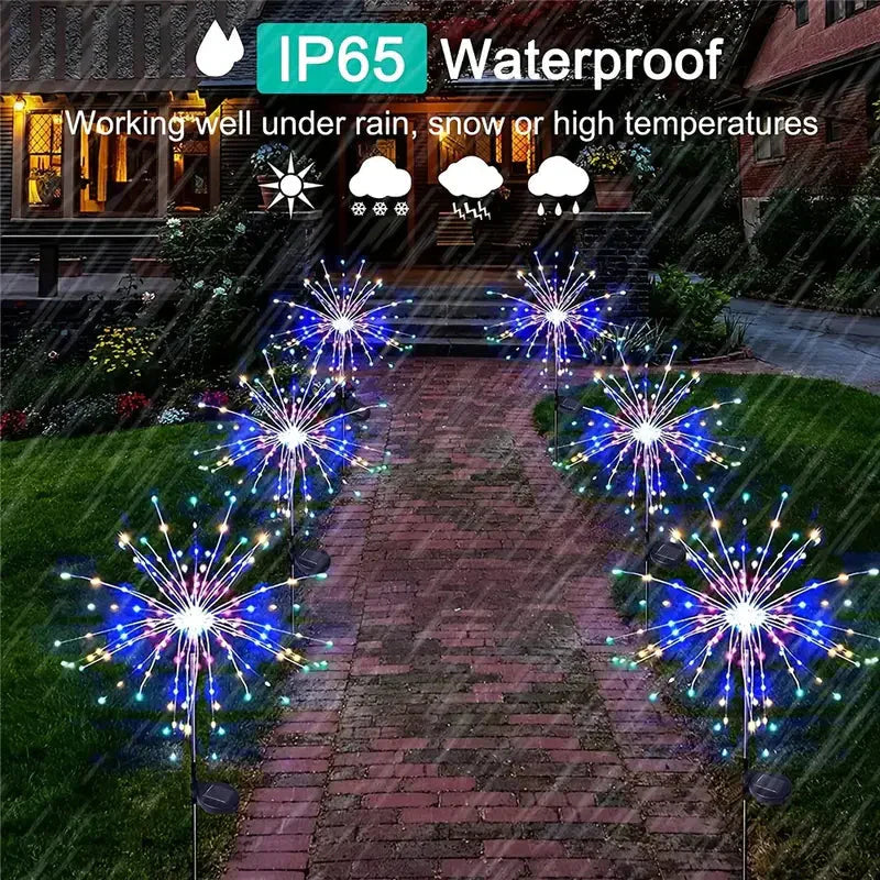 BowLift | 4-Pack: Solar Lights Outdoor, Warm White Garden Lights