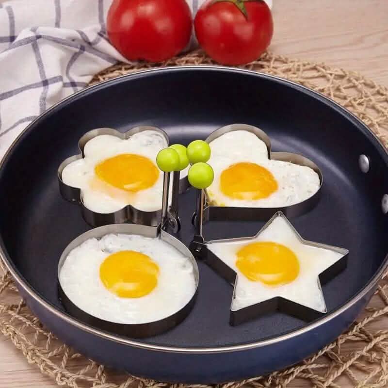 BowLift | 4-piece set: stainless steel creative egg ring molds