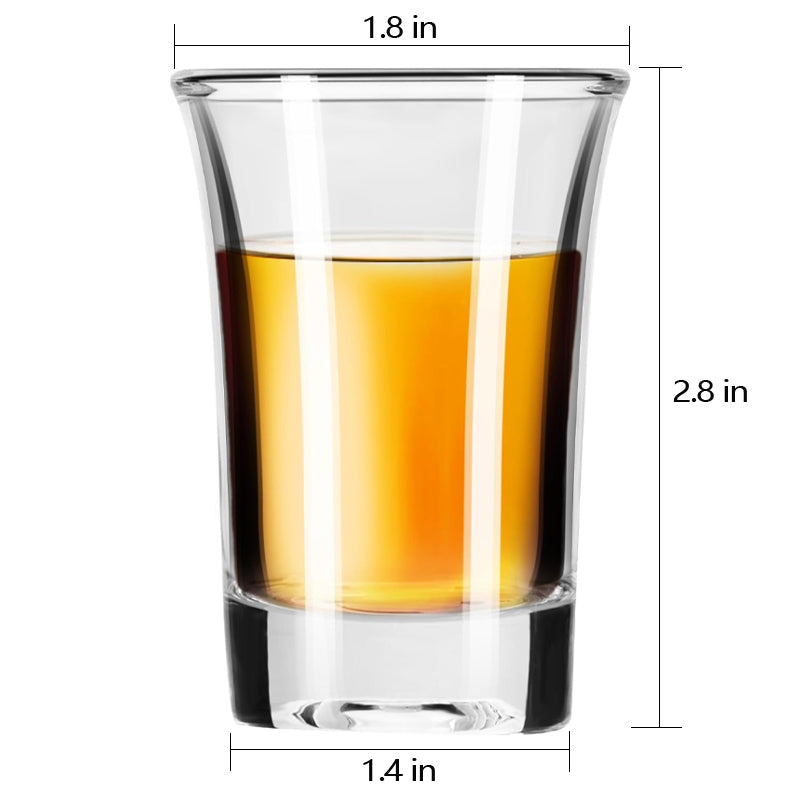 BowLift | Elegant 45ml/1.5oz Spirits Shot Glass Lead Free Glass Whiskey Tequila Vodka Shot Glass